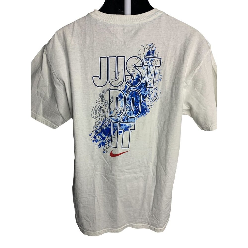 Mens Nike Swim Just Do It Shirt Crewneck Short Sleeve Sz L White